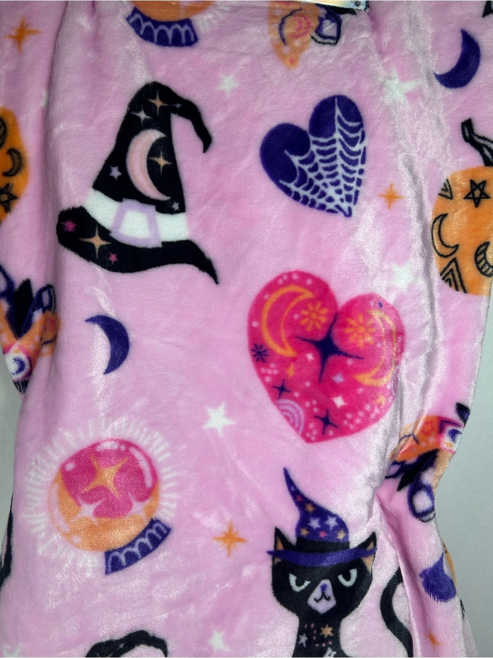 NEW Bella Lux Halloween Pink Kids Throw Blanket & Bat Wing Headband 2 Piece Set - Picture 4 of 10